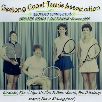 Photograph of tennis players in premiership team