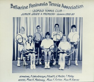 Photograph of tennis players in premiership team