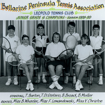 Photograph of tennis players in premiership team