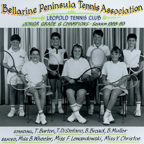 Photograph of tennis players in premiership team
