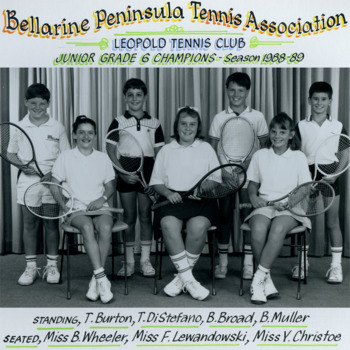 Photograph of tennis players in premiership team