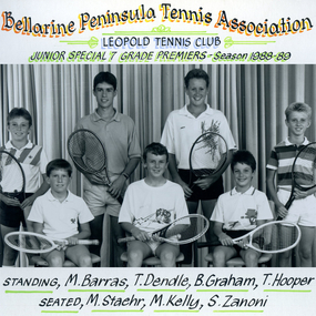 Photograph of tennis players in premiership team