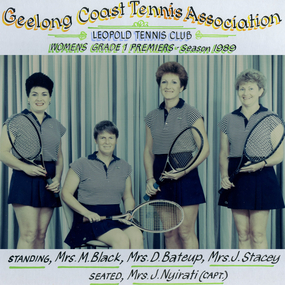 Photograph of tennis players in premiership team