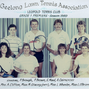 Photograph of tennis players in premiership team