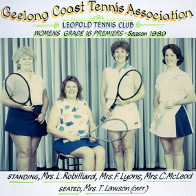 Photograph of tennis players in premiership team