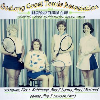 Photograph of tennis players in premiership team
