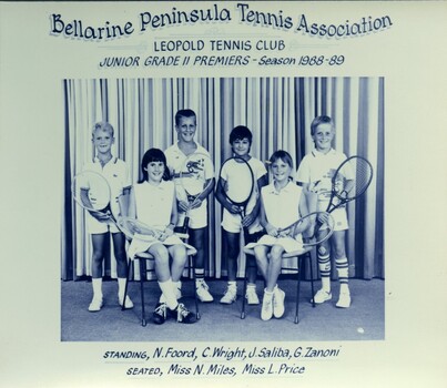 Photograph of tennis players in premiership team