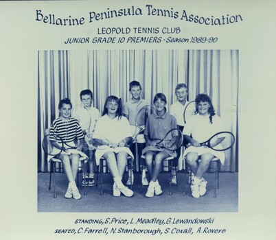 Photograph of tennis players in premiership team