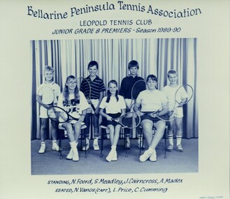 Photograph of tennis players in premiership team