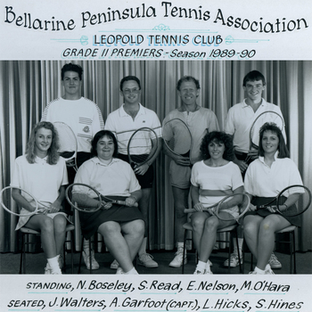 Photograph of tennis players in premiership team