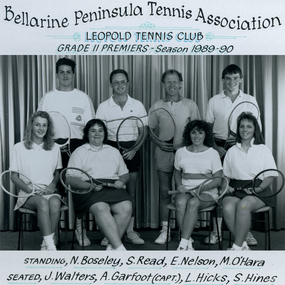 Photograph of tennis players in premiership team
