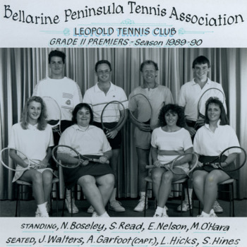 Photograph of tennis players in premiership team