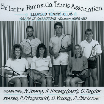 Photograph of tennis players in premiership team