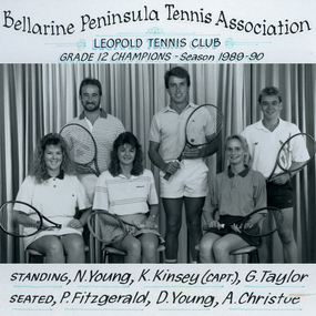 Photograph of tennis players in premiership team