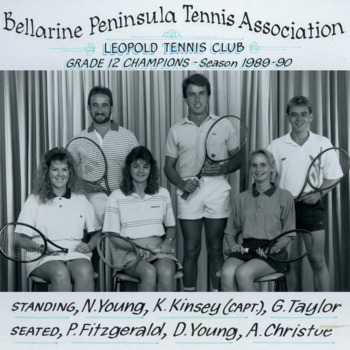 Photograph of tennis players in premiership team