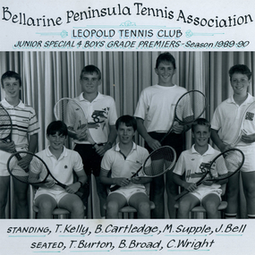 Photograph of tennis players in premiership team