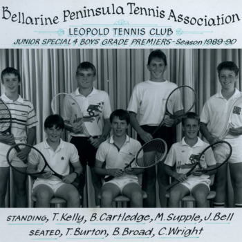 Photograph of tennis players in premiership team