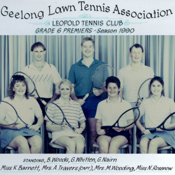 Photograph of tennis players in premiership team
