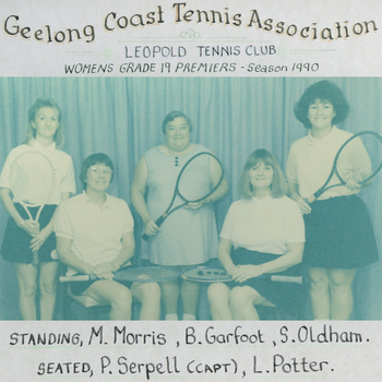 Photograph of tennis players in premiership team