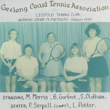 Photograph of tennis players in premiership team