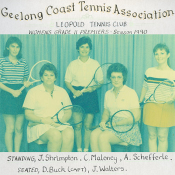 Photograph of tennis players in premiership team