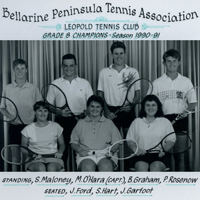 Photograph of tennis players in premiership team