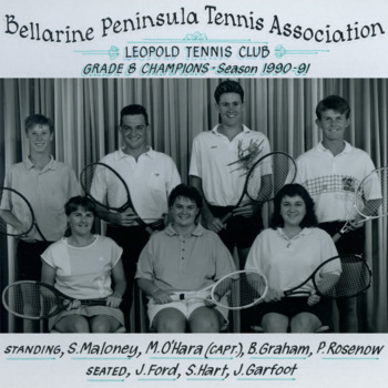 Photograph of tennis players in premiership team