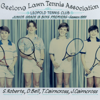 Photograph of tennis players in premiership team