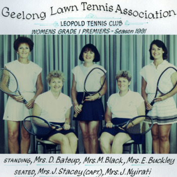Photograph of tennis players in premiership team