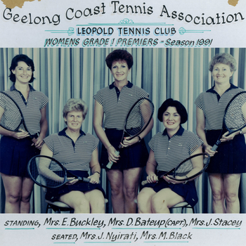 Photograph of tennis players in premiership team