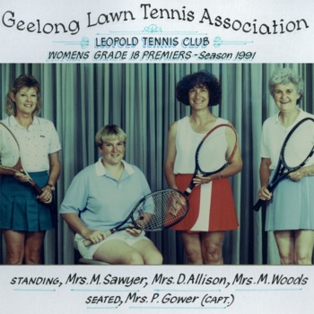 Photograph of tennis players in premiership team