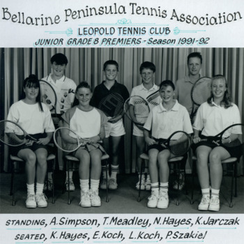 Photograph of tennis players in premiership team