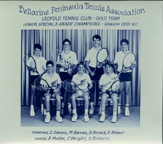 Photograph of tennis players in premiership team