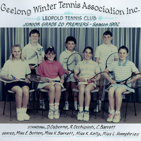 Photograph of tennis players in premiership team
