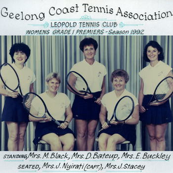 Photograph of tennis players in premiership team