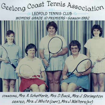 Photograph of tennis players in premiership team