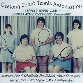 Photograph of tennis players in premiership team