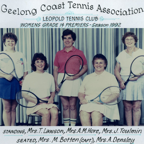 Photograph of tennis players in premiership team