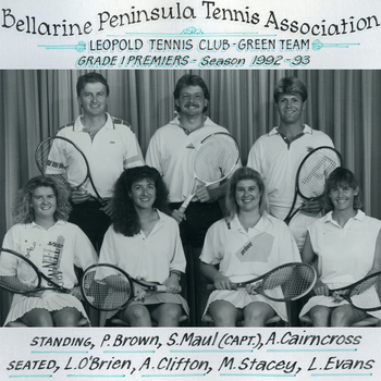 Photograph of tennis players in premiership team