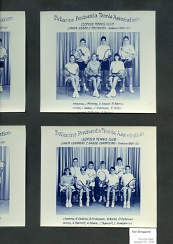 Photograph of tennis players in premiership team