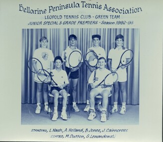Photograph of tennis players in premiership team