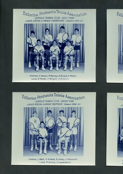 Photograph of tennis players in premiership team