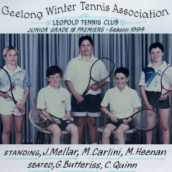 Photograph of tennis players in premiership team
