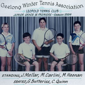 Photograph of tennis players in premiership team