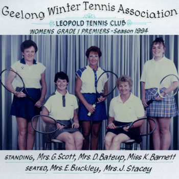 Photograph of tennis players in premiership team