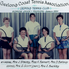 Photograph of tennis players in premiership team