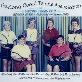Photograph of tennis players in premiership team