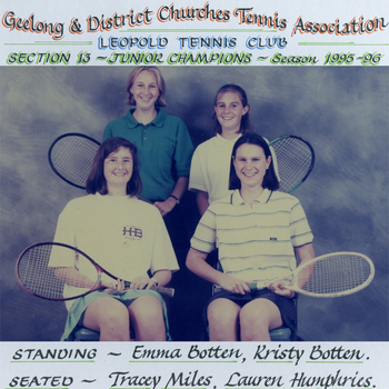 Photograph of tennis players in premiership team