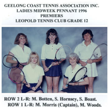 Photograph of tennis players in premiership team