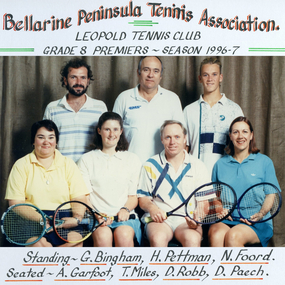 Photograph of tennis players in premiership team